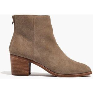 NIB MADEWELL Pauline Ankle Boot Suede Wet Pebble